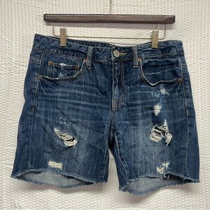 Distressed Denim Shorts